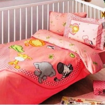 Комплект постельного белья TAC baby  ZOOLAND pink 