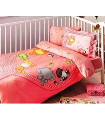 Комплект постельного белья TAC baby  ZOOLAND pink 