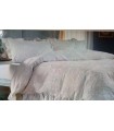 Gelin Home Bedding Set with Linen Ruffle - Jacquard Keten