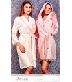 Womens bathrobe Tivolyo Home DESTAN pink