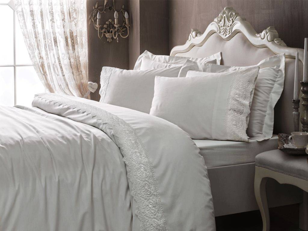 Tivolyo Home Elegant bedding set k.beyaz