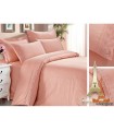 Bed linen Love You satin lace light pink