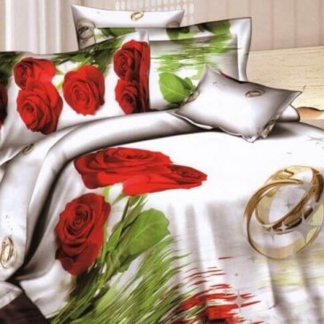 Love You sateen Wedding bedding set