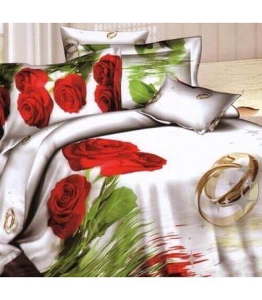 Love You sateen Wedding bedding set