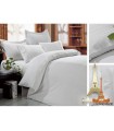 Bed linen Love You satin lace light gray