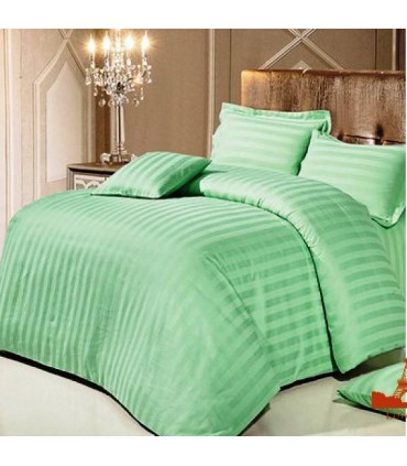 Love You stripe bedding set green