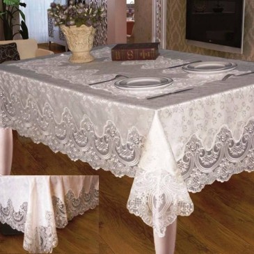 Tablecloth Arya Delmar Krem-Beyaz