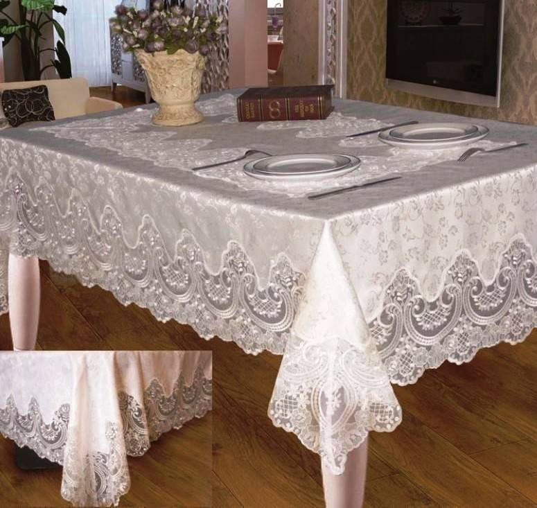 Скатерть Arya Delmar Krem-Beyaz