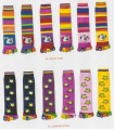 Attractive printed socks for women, fingers