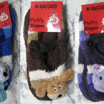 Теплые женские носки-тапочки FLUFFY SLIPPERS