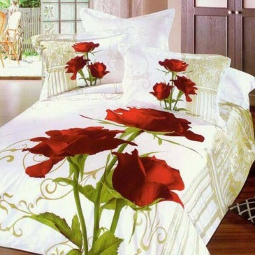 Love You sateen Rose bedding set