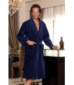 Dressing gown mans Soft Cotton SHARP dark blue