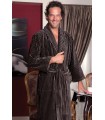 Soft cotton PLATINUM bathrobe and two towels