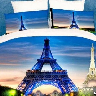 Love You sateen Paris bedding set