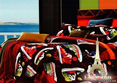 Комплект постельного белья Love You сатин "Ходики"