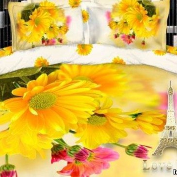 Love You sateen "Bouquet" bedding set