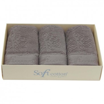Soft cotton салфетки LEAF 3 штуки 32 х 50