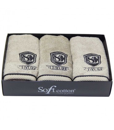 Салфетки Soft Cotton LUXURE 3 штуки 30 х 50
