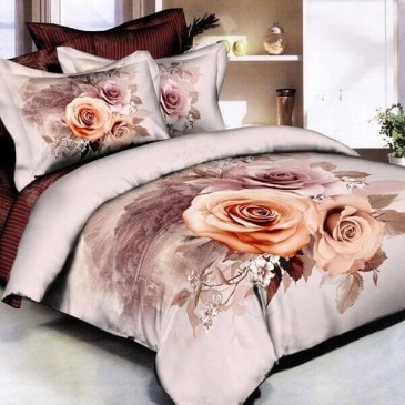 Love You sateen Viola bedding set