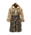 Robe microfiber embroidery female short on a snake