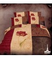Love You sateen Bordeaux bedding set