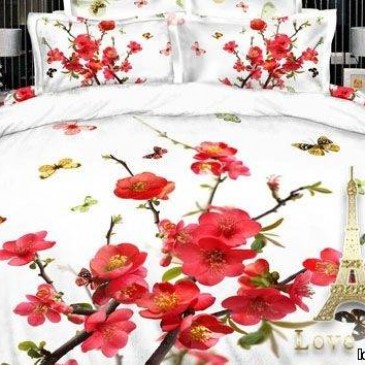 Love You sateen quince bedding set