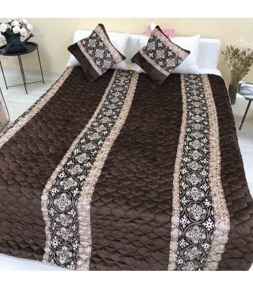 Одеяло-покрывало Kugulu флисовое 200x220 с подушками 50*50 -2 штуки