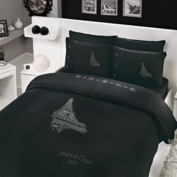 HOBBY BAMBOO Crystal Paris bedding set black 200 * 220/4 * 50 * 70 37302