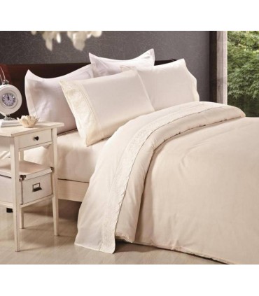 Sateen bedding set with lace, TF B 0018 N