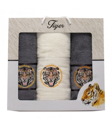 Set of towels Gulcan Tiger  3 (2 l + b)