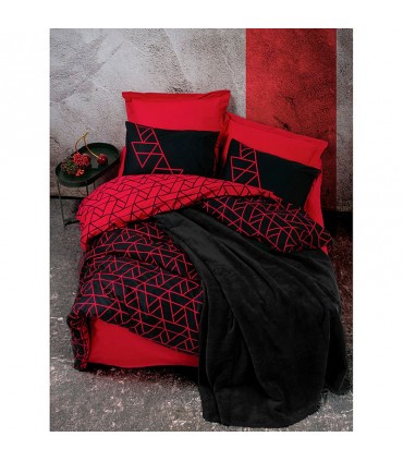 Cotton Box SHADOW BATTANIYELİ bedding set with a blanket