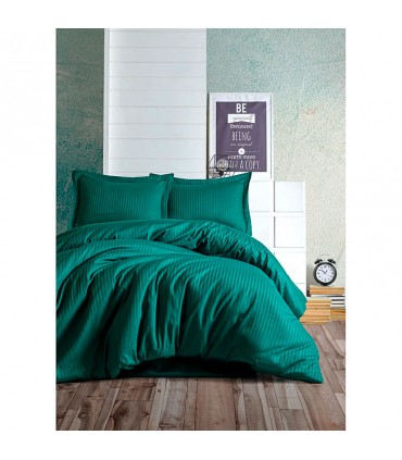 Cotton Box ELEGANT STRIPE Petrol bedding set