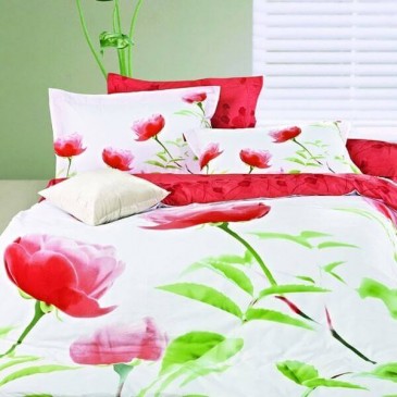 Love You bedding set sateen Scarlet poppy