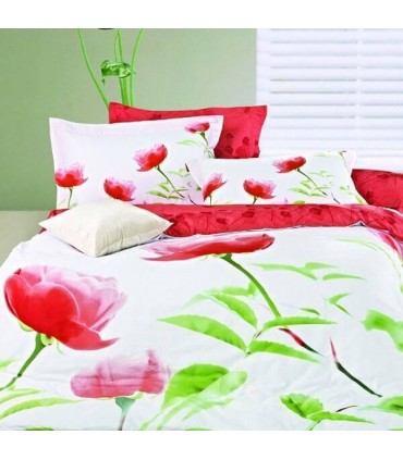 Love You bedding set sateen Scarlet poppy