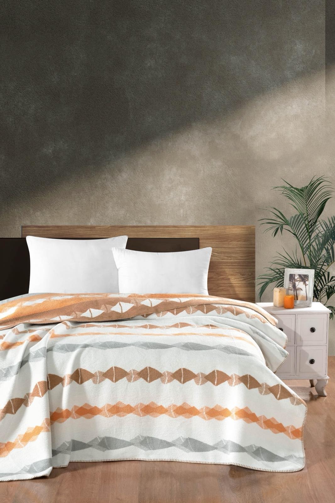 Хлопковый плед Vefa pike 200x220