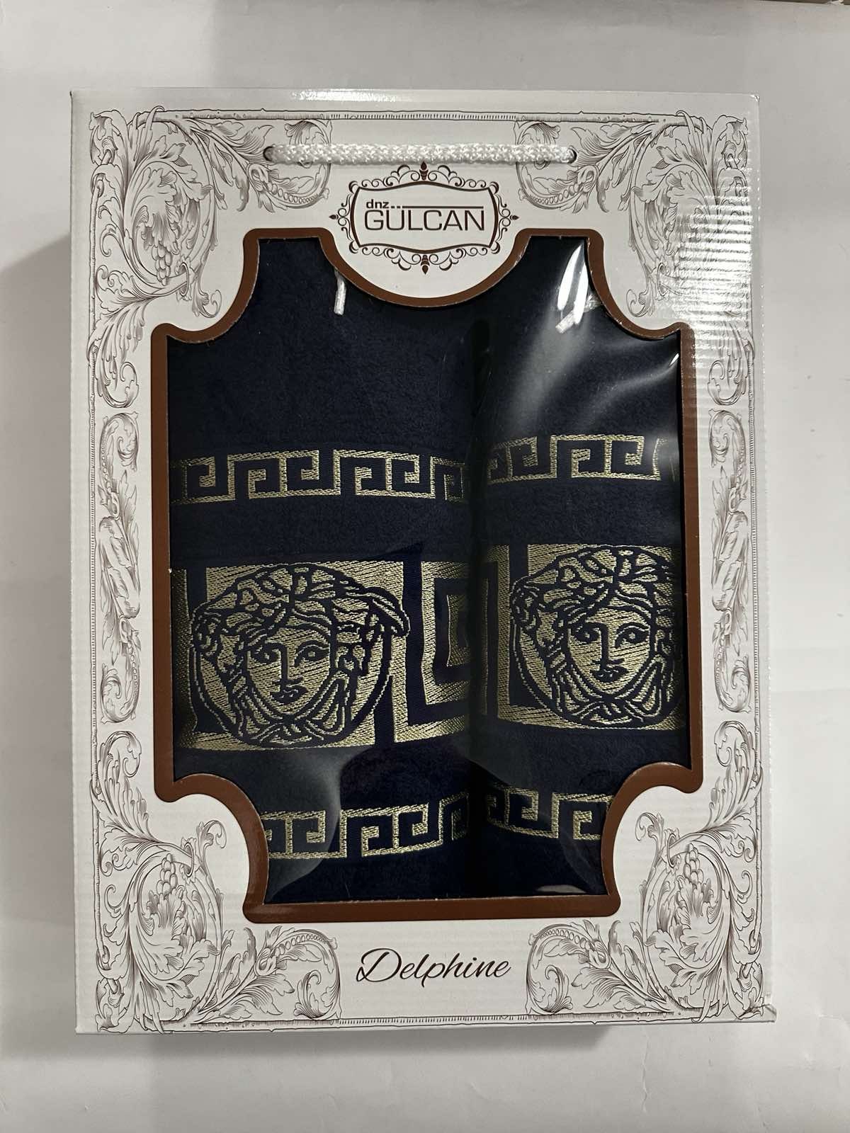 Набор махровых полотенец Gulcan 2-ка (узор Versace)