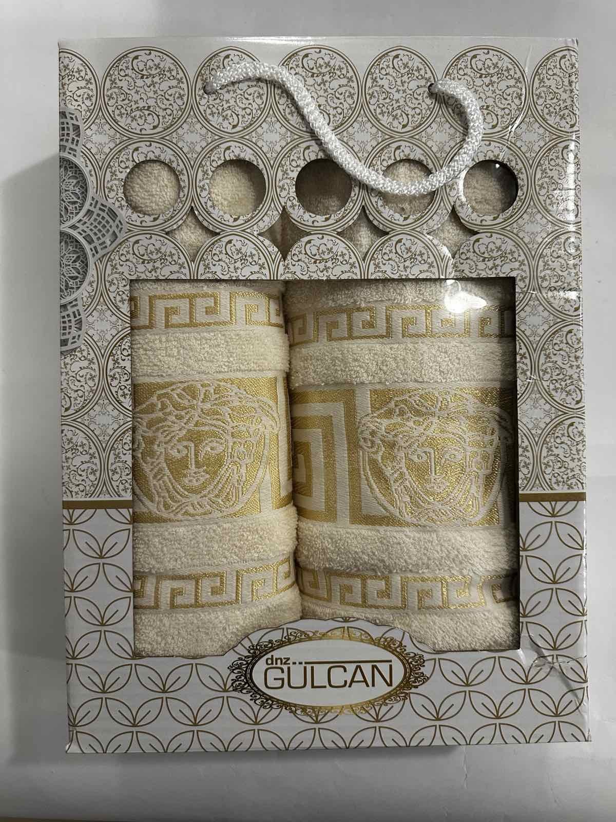 Набір махрових рушників Gulcan 2-ка (візерунок Versace)