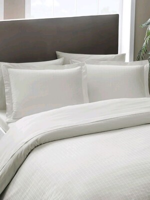 постельное белье TAC DELUX JAKAR SATEN  Harvey beyaz