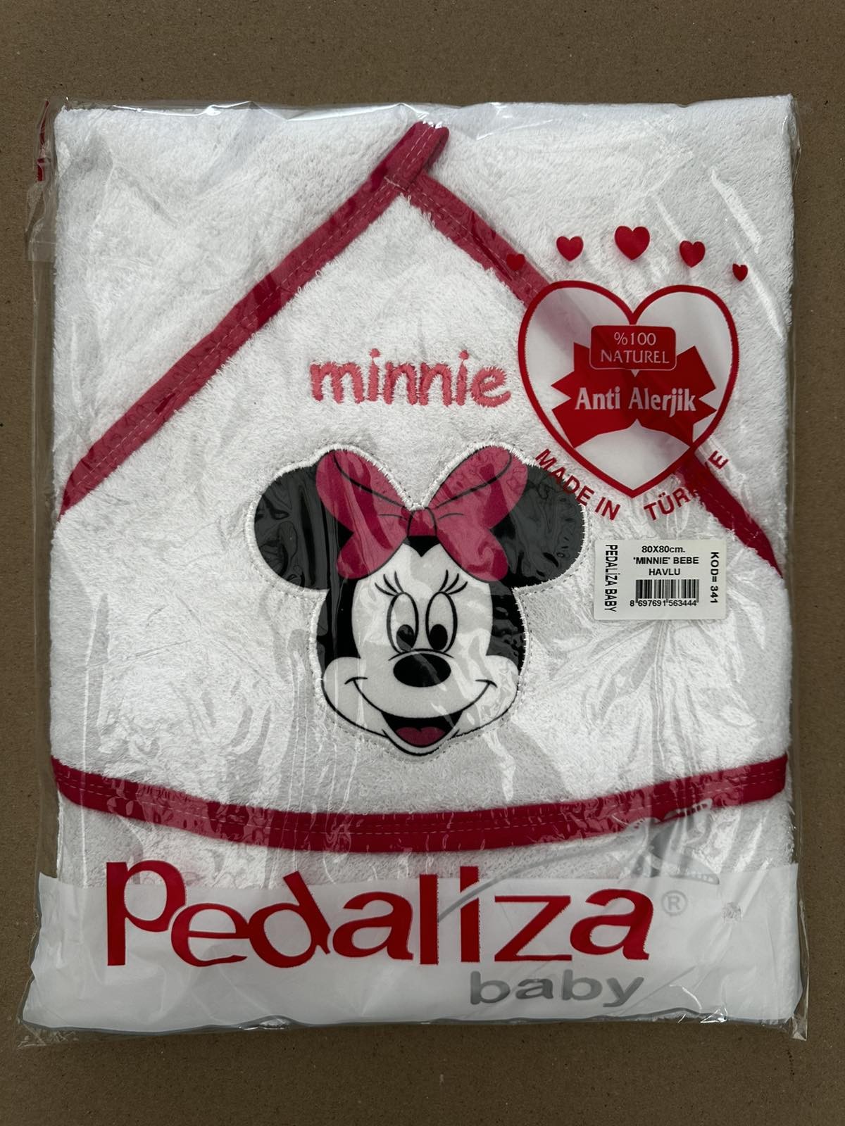 Pedaliza baby towel with a hood