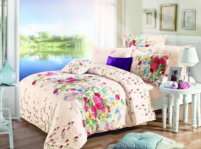 Сатин печатный, комплект постельного белья BV S 0015 Eu