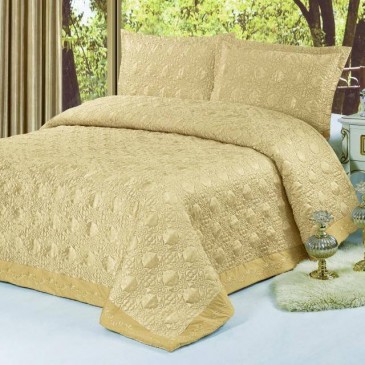 Quilted bedspread with pillowcases, 3 units. BV C 0052