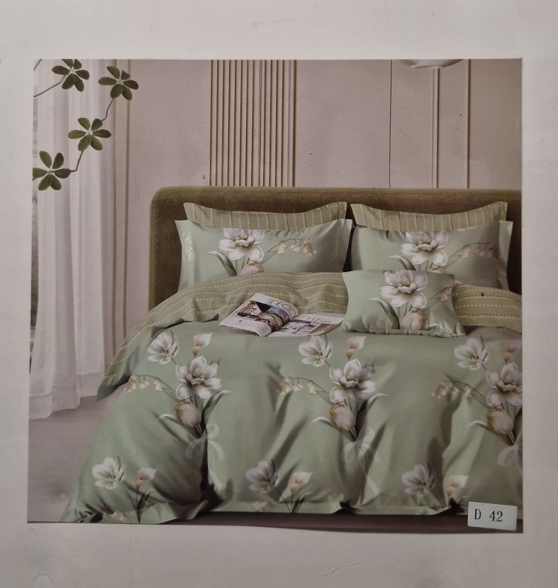 Постельное бельё Vie Nouvelle Velour евро с простынёй на резинке