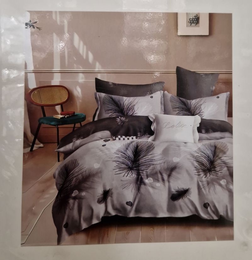 Постільна білизна Vie Nouvelle Velour євро з простирадлом на гумці