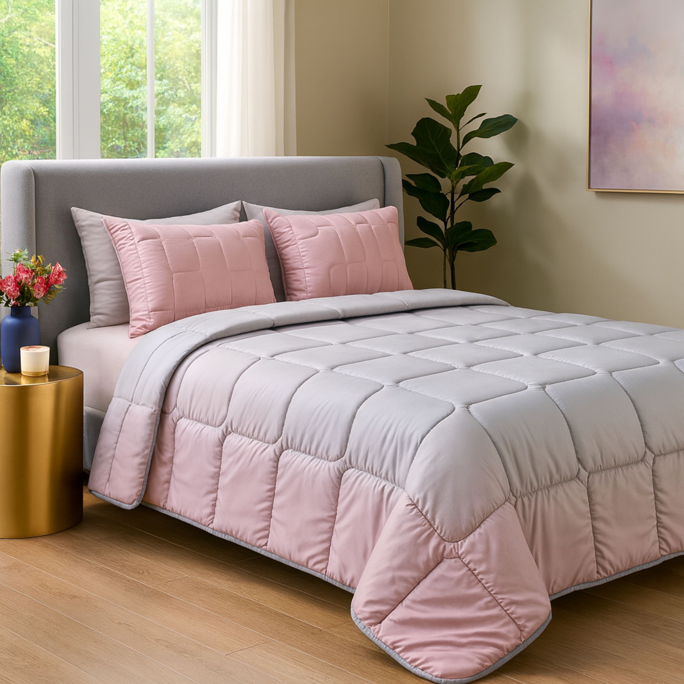 Набор евро WomenTime — зимнее одеяло 200×220 + 2 подушки 50×70 + маска