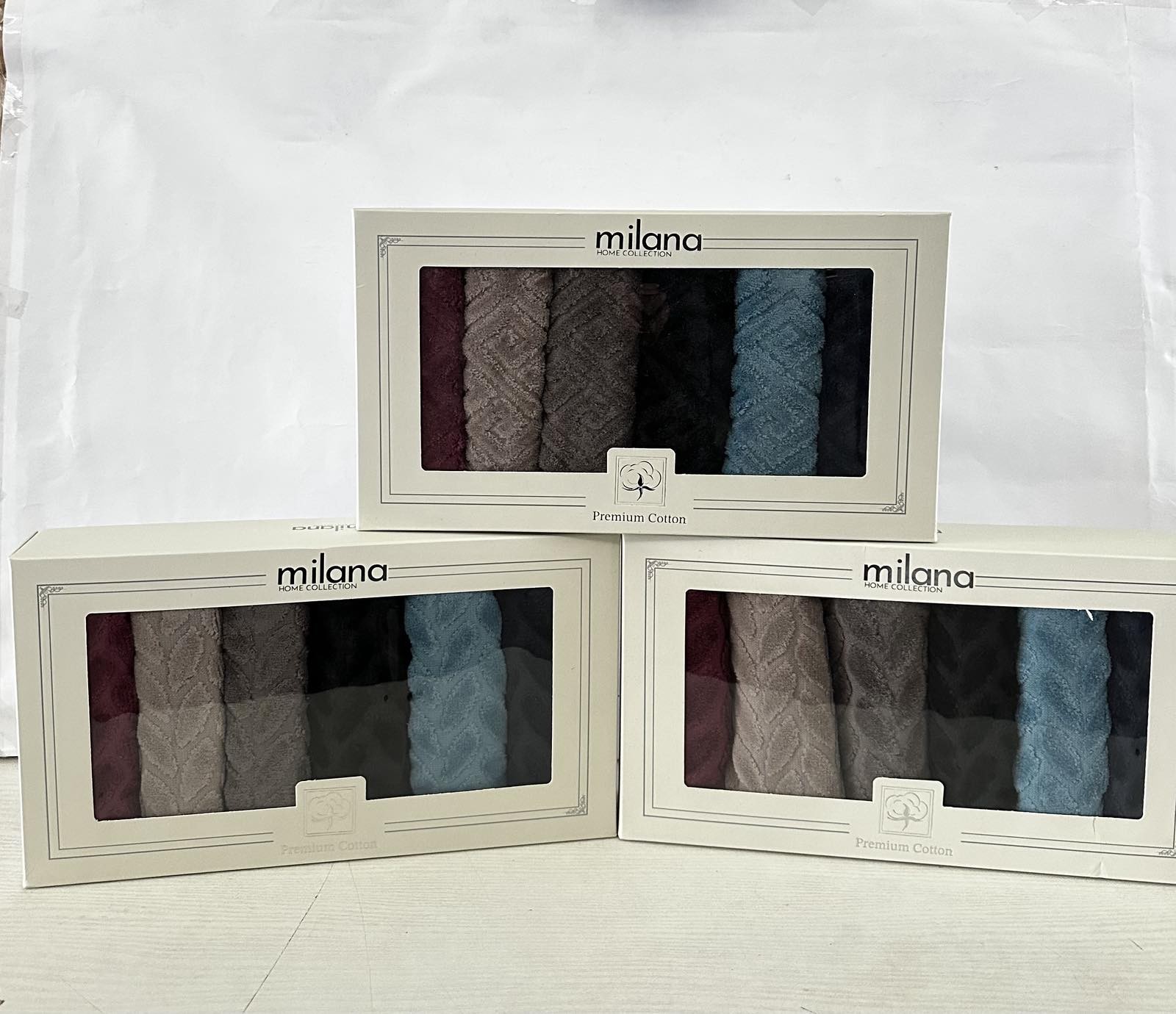 Рушники Milano 30×50 см набір 6 шт. у коробці — Туреччина