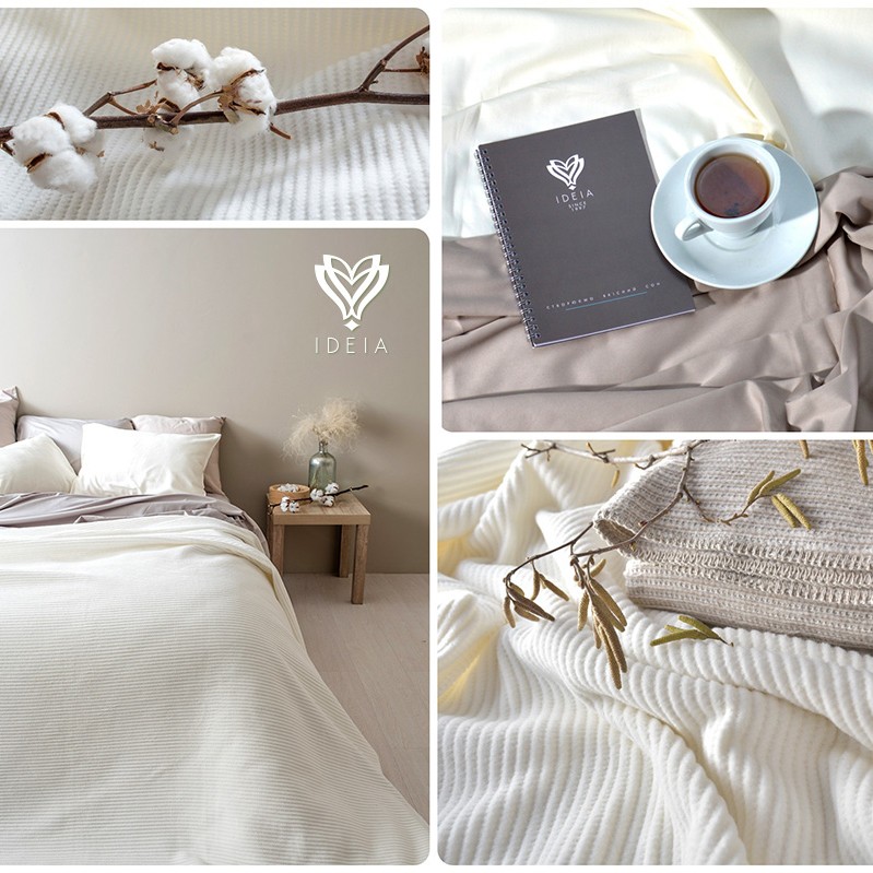 Плед покрывало Adina 200х220 см хлопковое