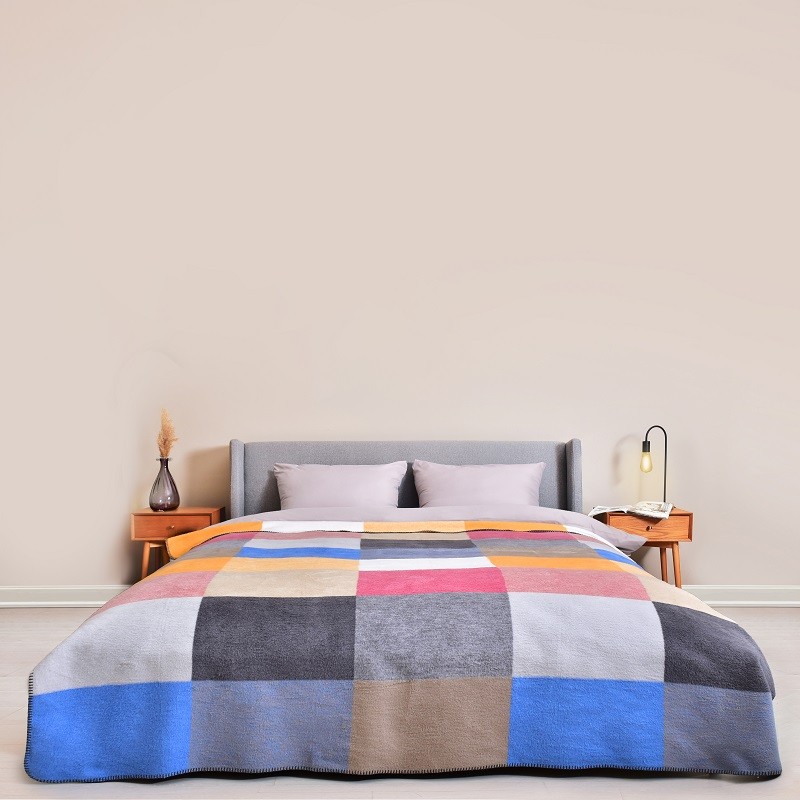 Плед покривало Kassandra 150x200 см бавовняне TM IDEIA 450 гр/м2