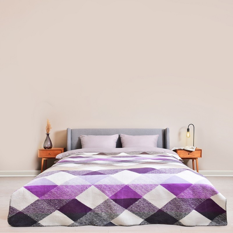 Плед покривало Kassandra 150x200 см бавовняне TM IDEIA 450 гр/м2