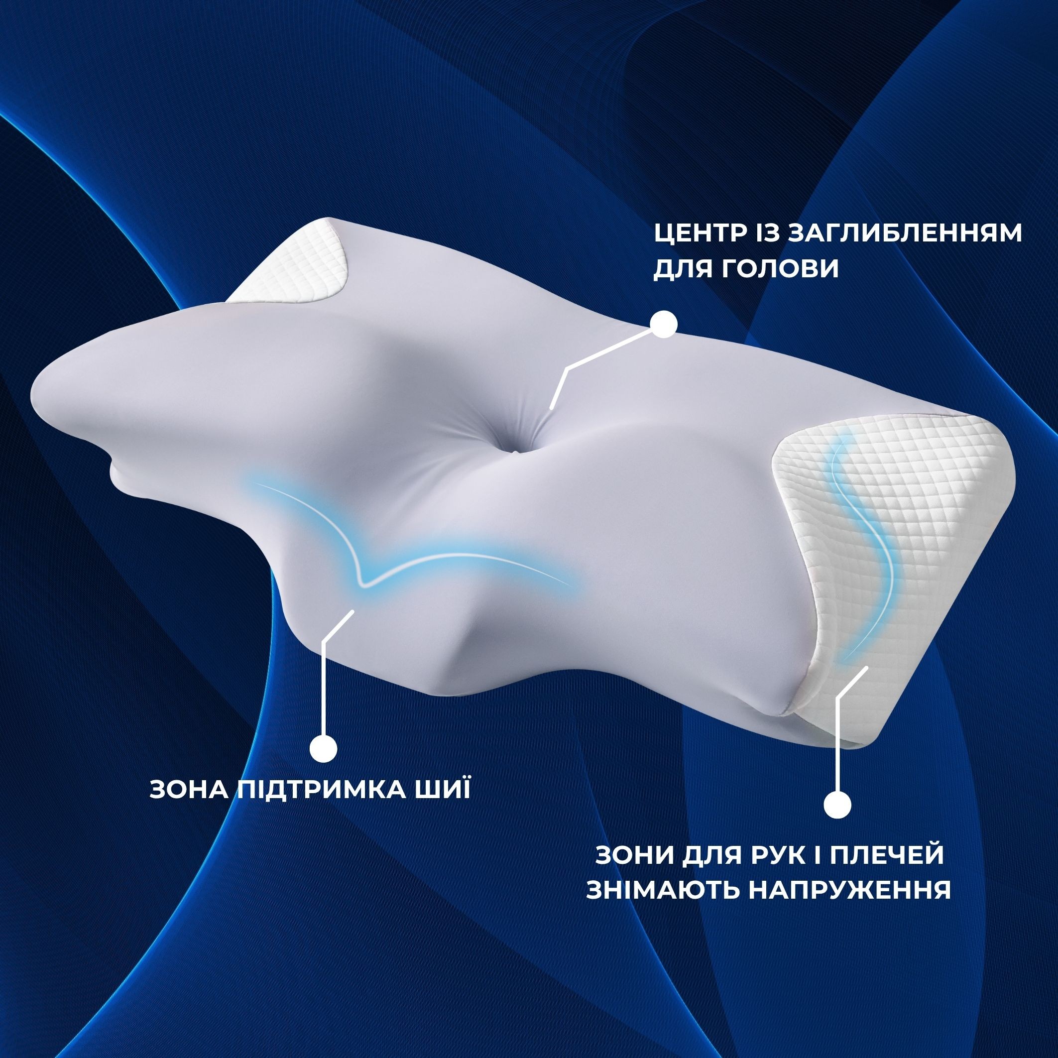 Ортопедическая подушка ErgoSleep IDEIA Memory 61×34×12 купить