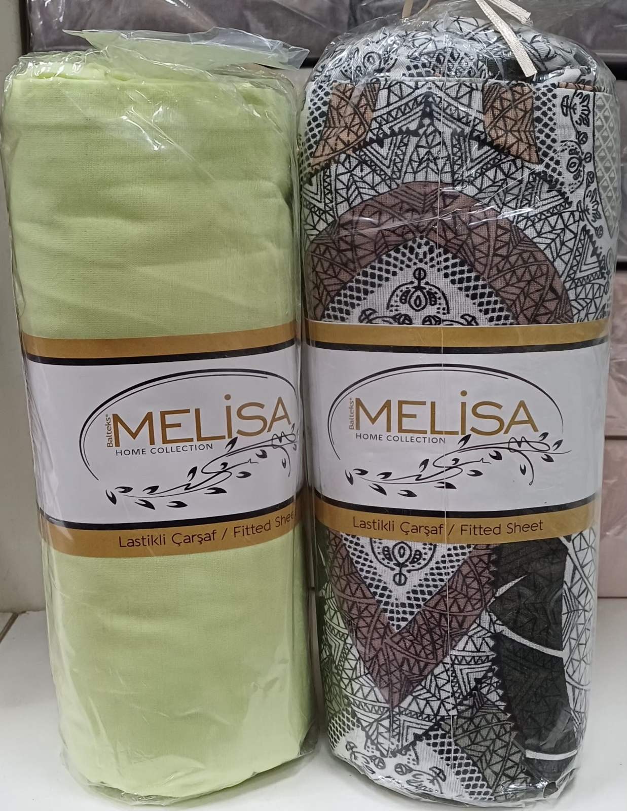 Простынь на резинке Melisa Ranforce с наволочками ранфорс